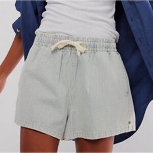 One Teaspoon PAINTERS STRIPE DENIM BOXER SHORTS